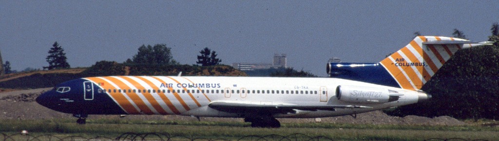 Air Columbus mit dieser super schönen 722 (die kamen auch mit 733; die einzige 5er war schon lackiert- kam aber nie in Einsatz, da die Airline pleite ging)