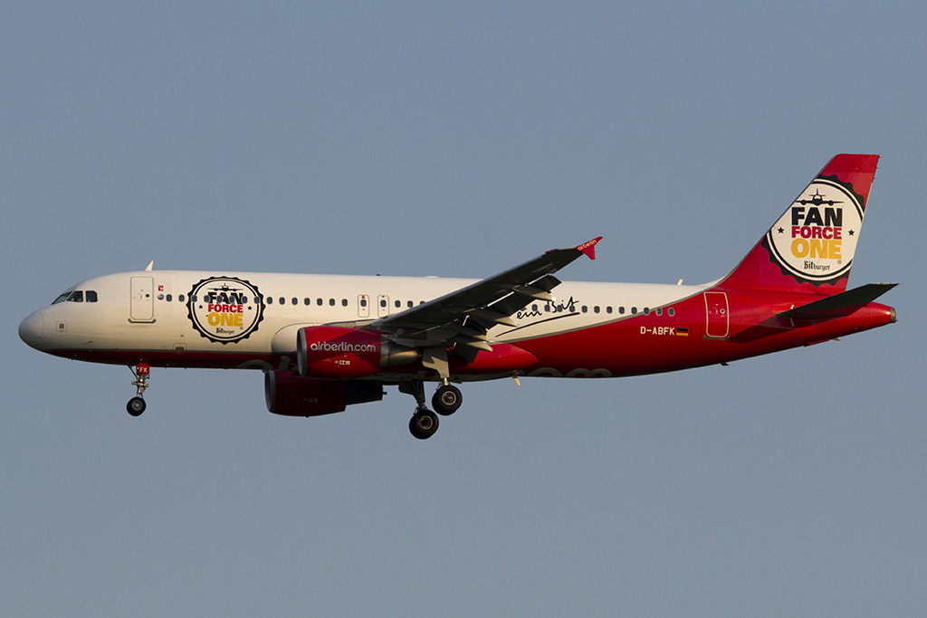 Air Berlin Airbus A320-214 - D-ABFK &quot;Bitburger, Fan Force One&quot;