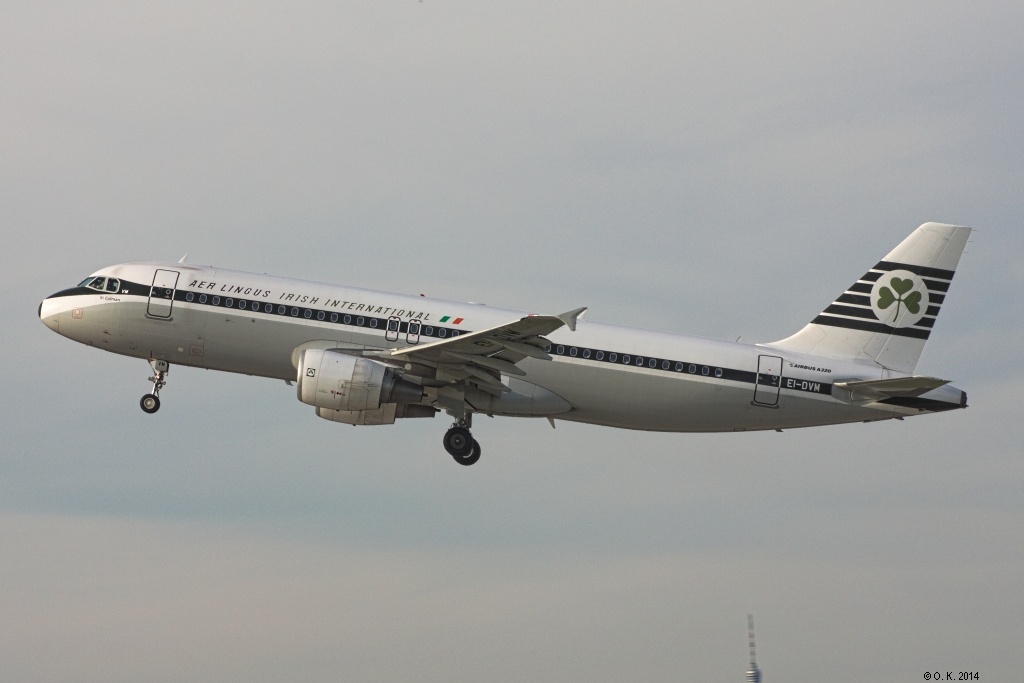 Aer Lingus, Airbus A320, EI-DVM (Retro Livery "St. Coleman")