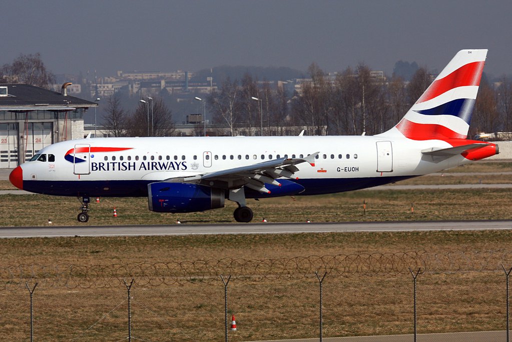 G-EUOG, British Airways, A 319-100<br />Red Nose