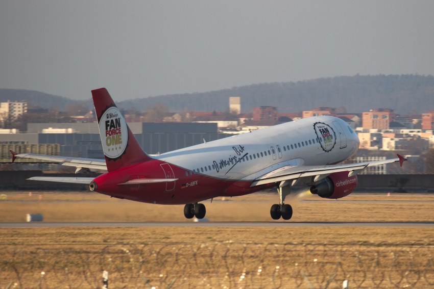 Air Berlin (Bitburger Fan Force One Livery) / D-ABFK / Airbus A320-214