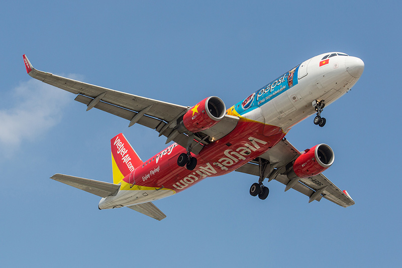 Vietjet A320 im final @SGN