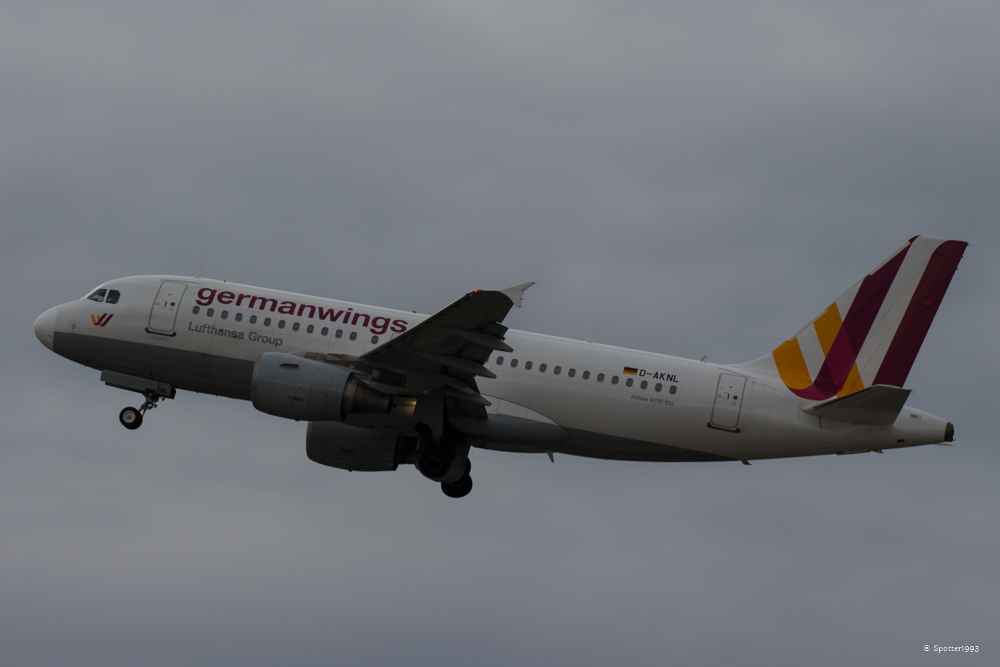 Germanwings D-AKNL mit einem Airbus A319-112