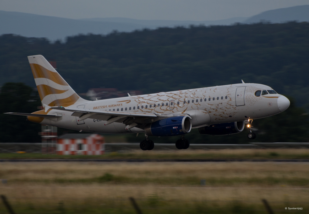 British Airways (Olympic Dove Livery) G-EUPH mit einem Airbus A319-131