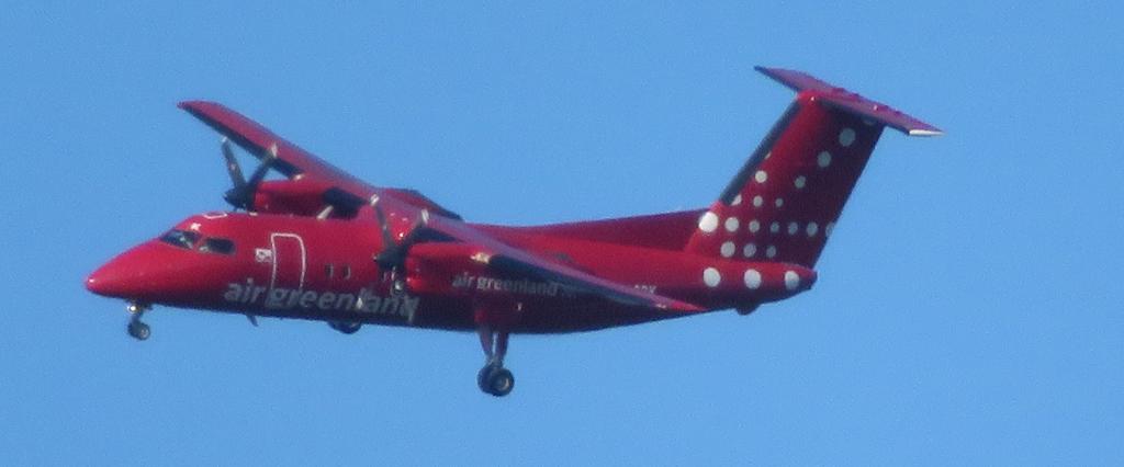 DeHavilland Canada DHC7 OY GRM??<br />Air Greenland, Anflug ILULISSAT