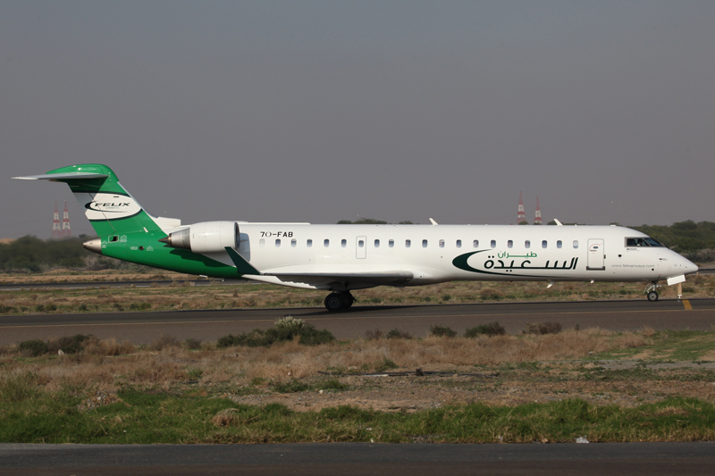 Felixair CRJ-700 in Sharjah im Januar.