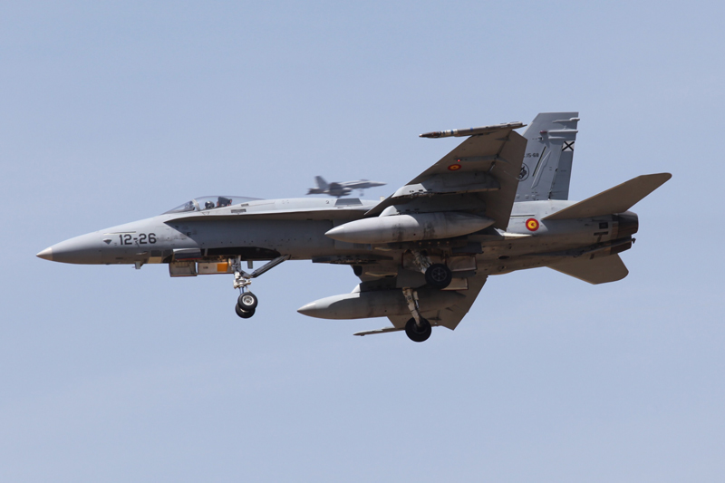 Zwei Hornets der Ala 12 auf ihrere Homebase Torrejon im Juni.